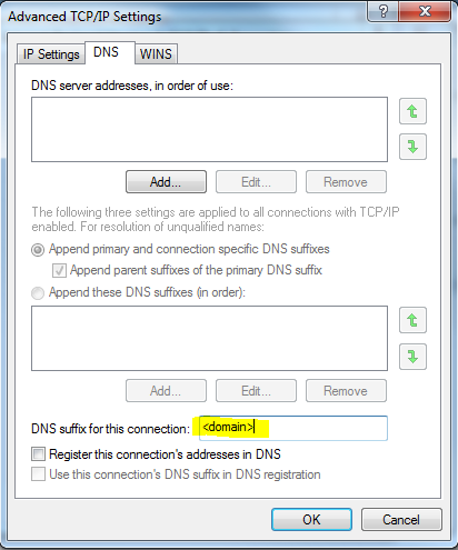 Default DNS domain